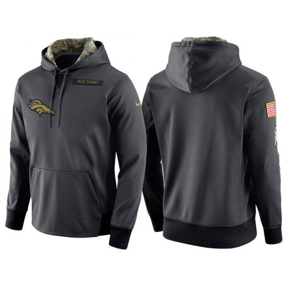 Nwt Rare XL 100% Nike 2016 Denver Broncos Salute To Service Hoodie (fits slim) - Picture 3 of 3